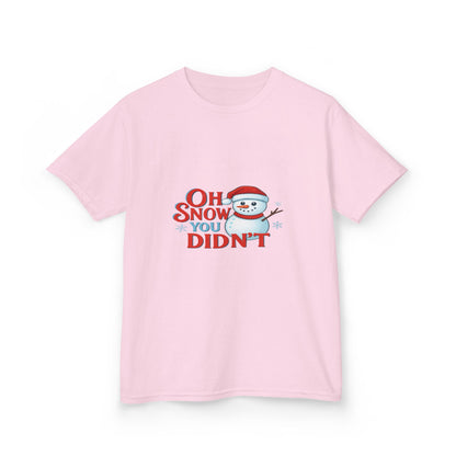 Oh Snow You Didn't! Snowman Dino Christmas Tee