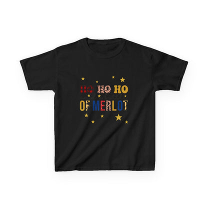 Ho Ho Ho & Merlot Dino Kids Christmas Tee