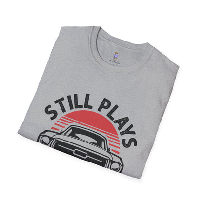 Retro Car Enthusiast T-Shirt, Still Plays with Cars Tee, Gift for Men, Vintage Auto Lover Shirt, Casual Wear, Birthday Present