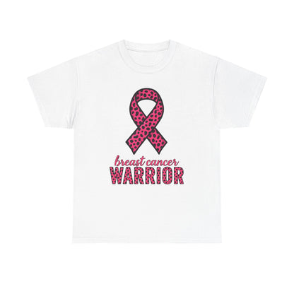 Pink Leopard Ribbon Breast Cancer Awareness Tee