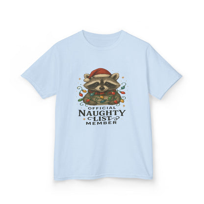 Naughty Raccoon Christmas Tee - Holiday Gift for Kids