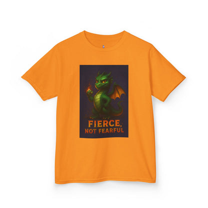 Fierce Kids Tee - Fun Cotton T-Shirt, Dragon Graphic, Gift for Boys & Girls, Halloween Costume, Birthday, Playtime Outfit, Adventure Wear