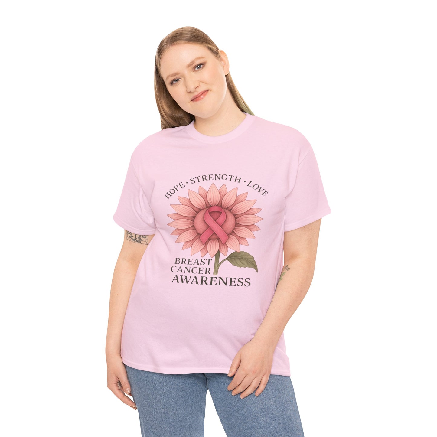 Hope Flower Breast Cancer Awareness Tee