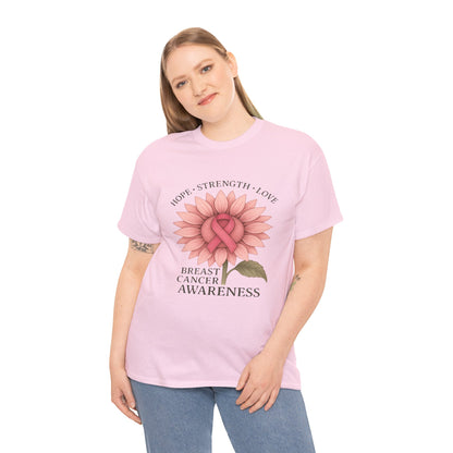 Hope Flower Breast Cancer Awareness Tee