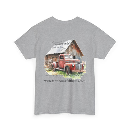 Rustic Farmhouse Unisex Tee, Country Style Shirt, Vintage Truck Tee, Back to Nature Apparel, Ideal Gift for Farm Lovers
