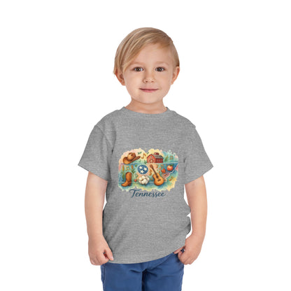 Toddler Tee Tennessee Watercolor Illustration