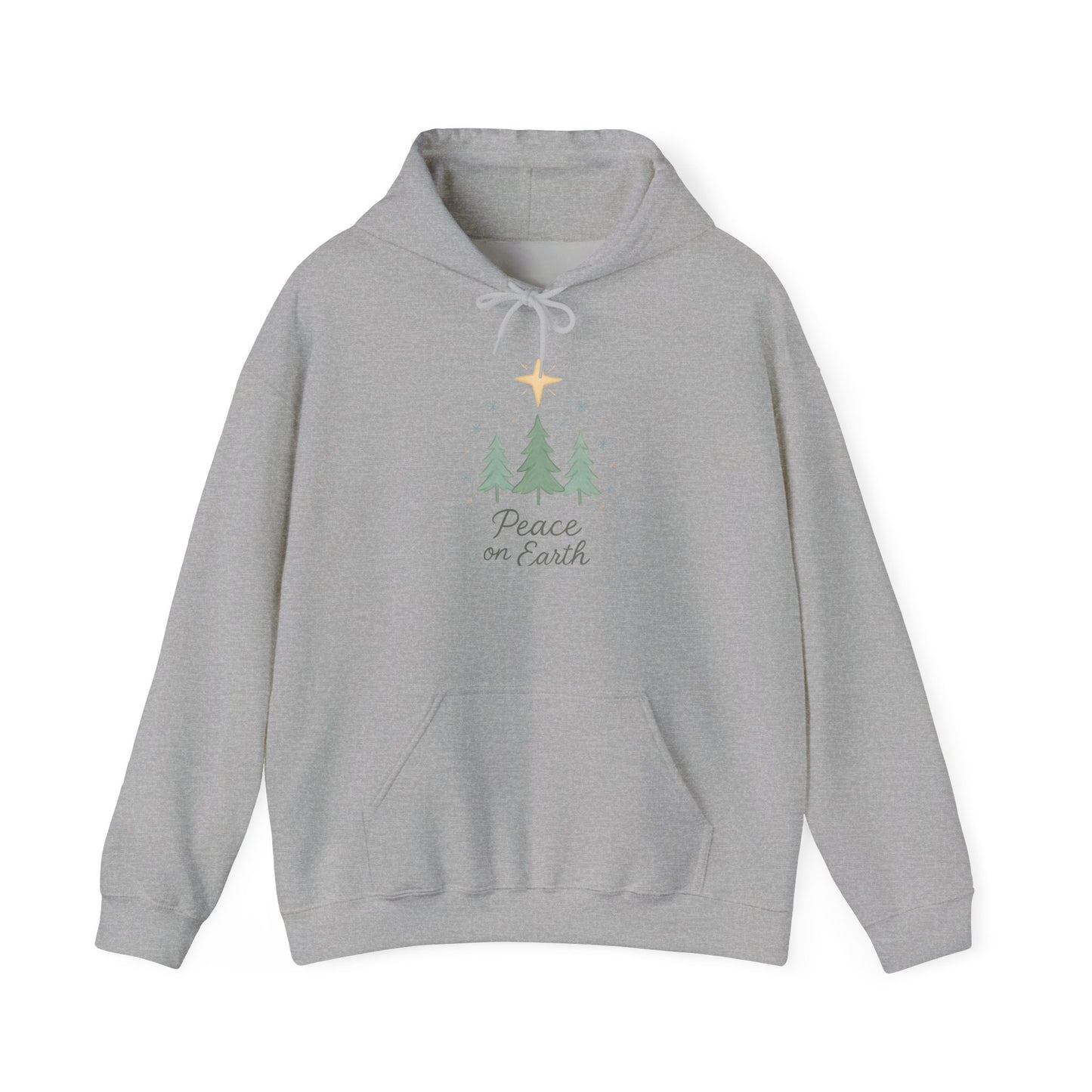 Holiday Hoodie - "Peace on Earth" Christmas Tree Pullover