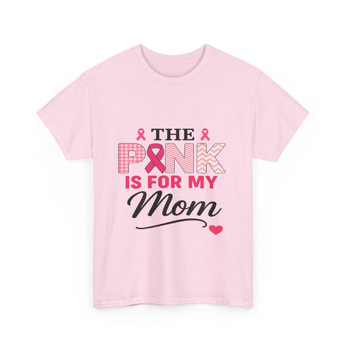 Mom's Strength: Pink Ribbon Breast Cancer Awareness Tee
