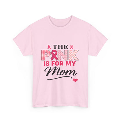 Mom's Strength: Pink Ribbon Breast Cancer Awareness Tee