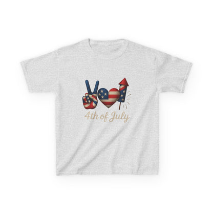4th of July Peace Sign Kids Tee