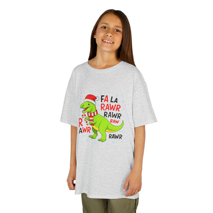 Holiday Dinosaur Kids Tee, Christmas Shirt, Fun Dinosaur T-Shirt, Kids Party Outfit, Cute Graphic Tee, Gift for Kids