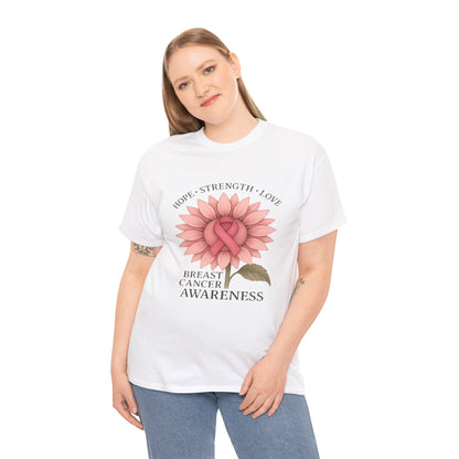 Hope Flower Breast Cancer Awareness Tee