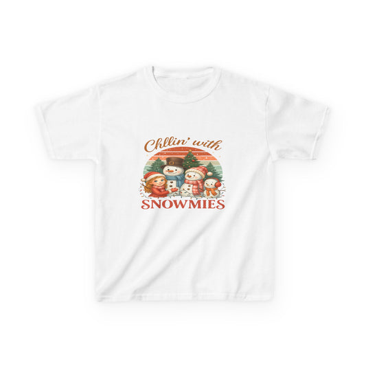 Chillin' with Snowmies Kids Christmas Tee