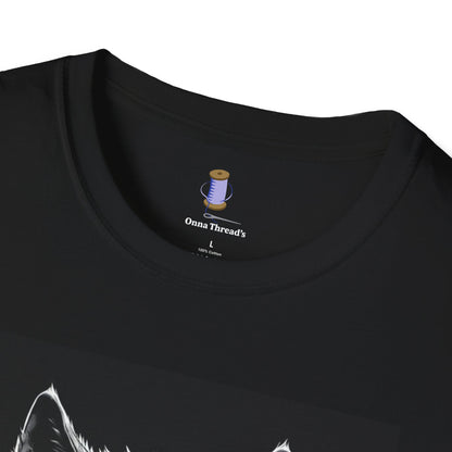 Wolf Graphic Unisex Softstyle T-Shirt, Animal Lover Apparel, Nature Tee, Unique Gift for Outdoorsy Friends, Casual Wear, Birthday Gift