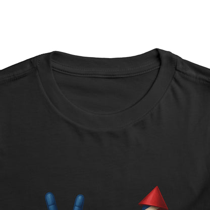 4th of July Peace & Heart Tee: Patriotic Toddler Shirt