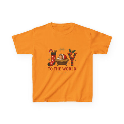 Joy to the World Dino Christmas Kids Tee