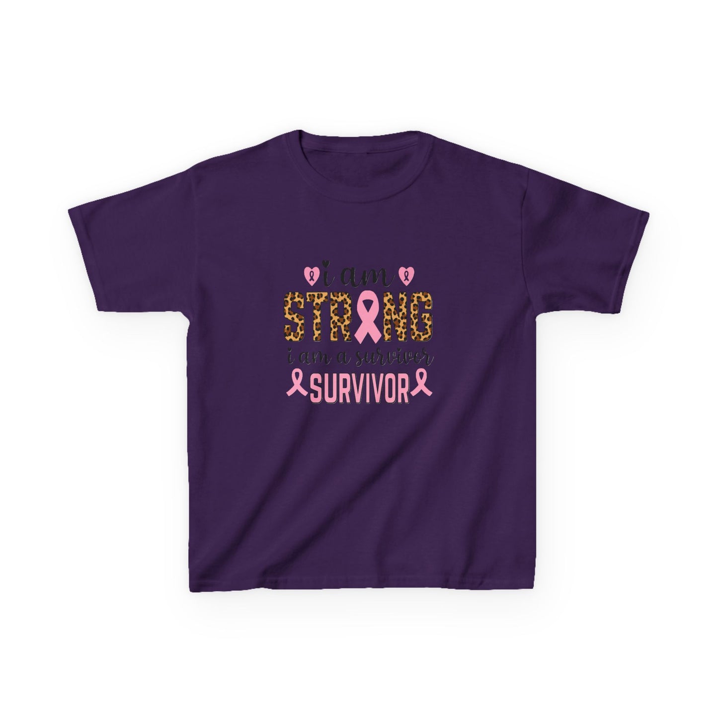 Breast Cancer Awareness Dinosaur Tee - I Am Strong Survivor