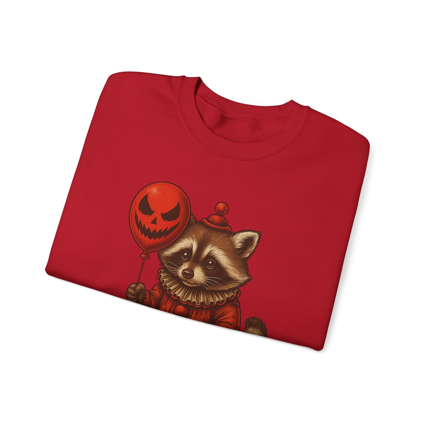 Creepy Clown Raccoon Halloween Sweatshirt