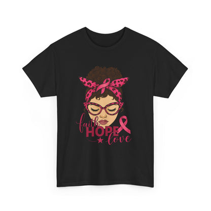 Hope, Faith, Love: Breast Cancer Awareness Tee