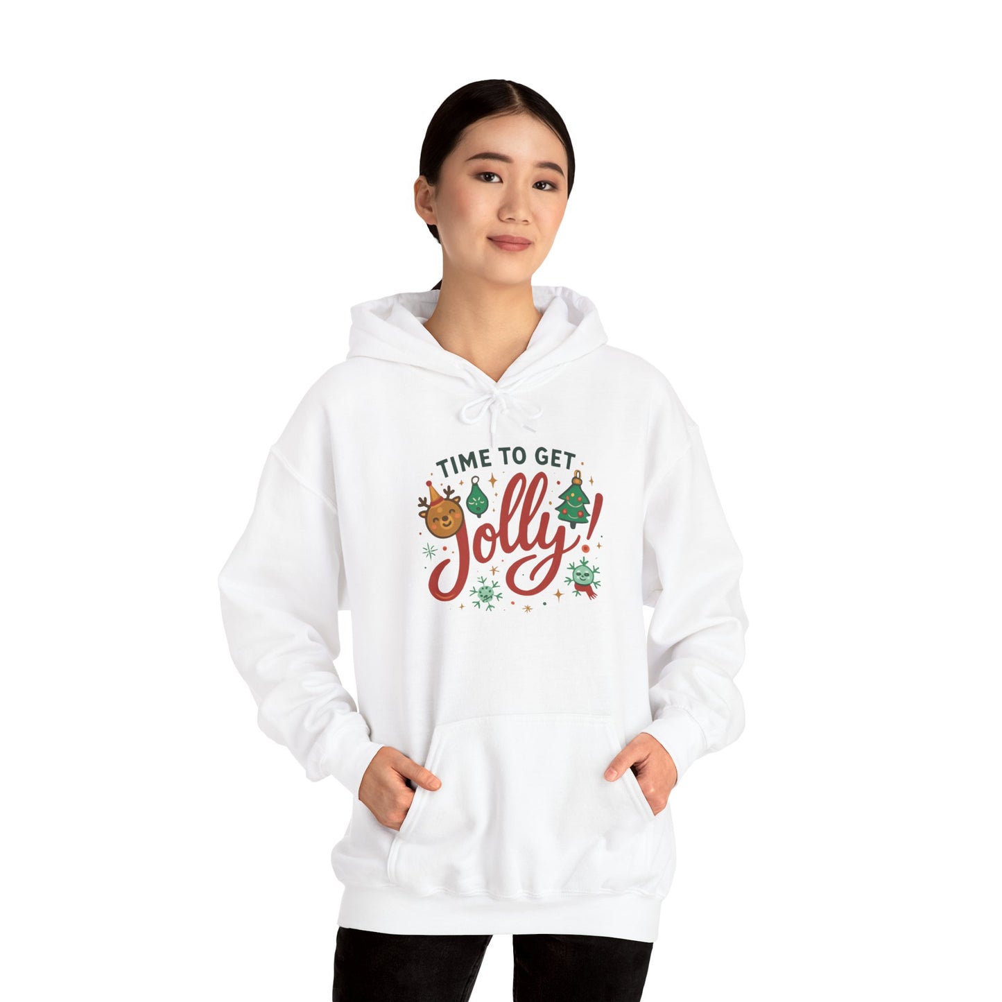 Holiday 'Time to Get Jolly' Hoodie — Christmas Sweatshirt