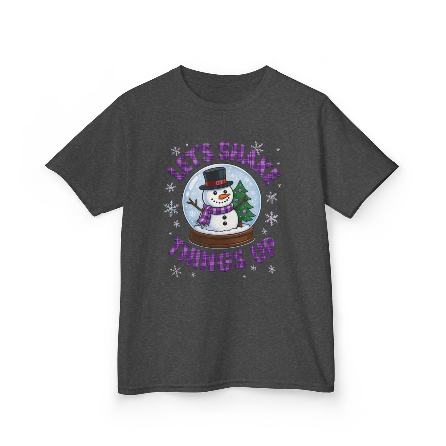OT Snowman Snow Globe Kids Christmas Tee