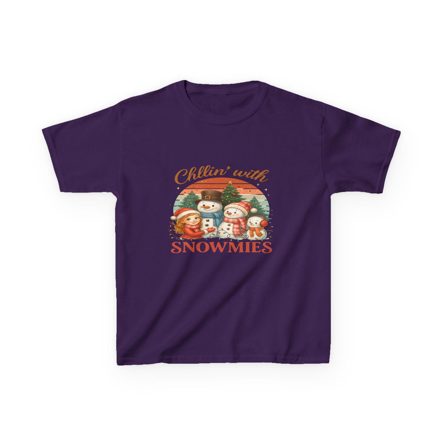Chillin' with Snowmies Kids Christmas Tee