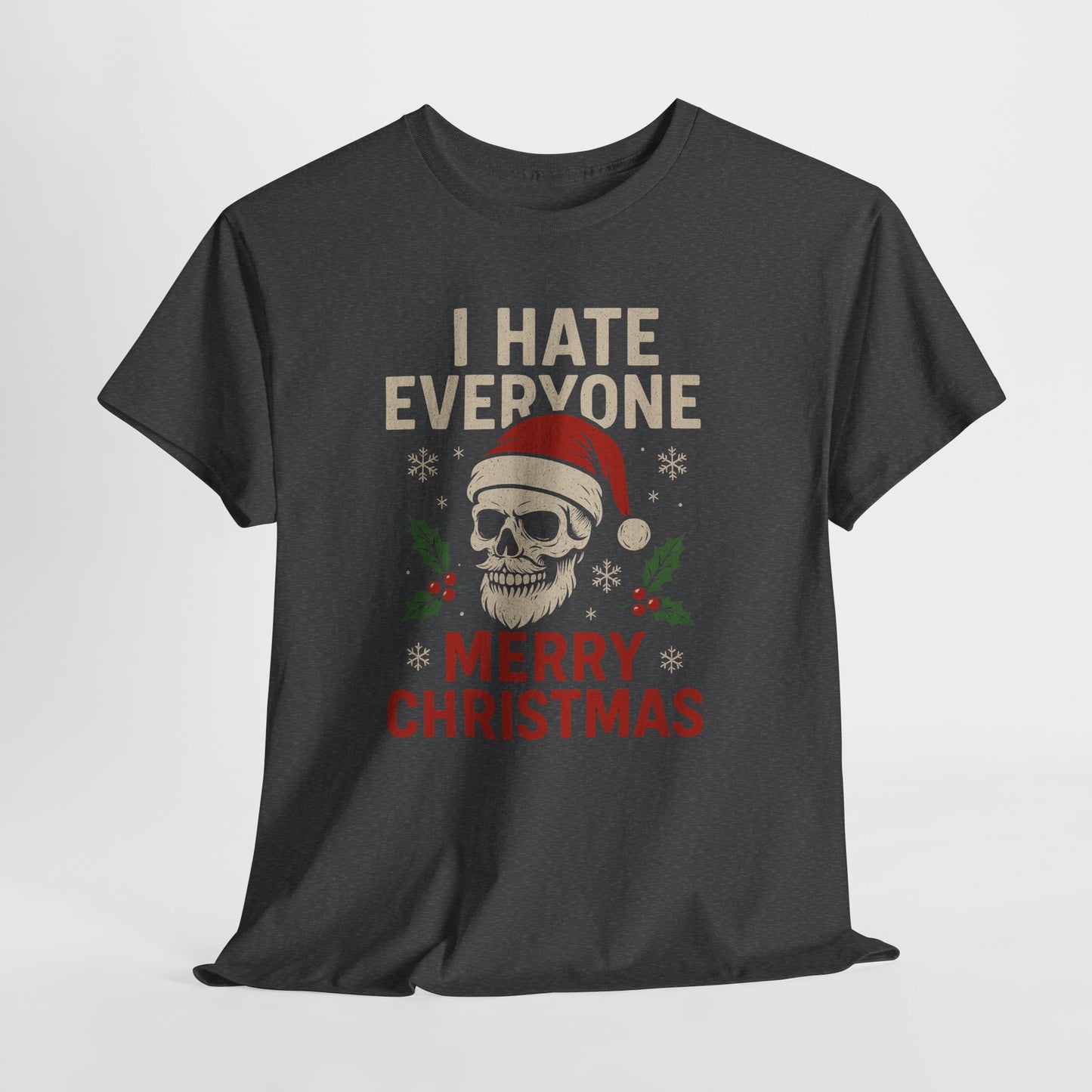 Grumpy Santa Skull Christmas Tee