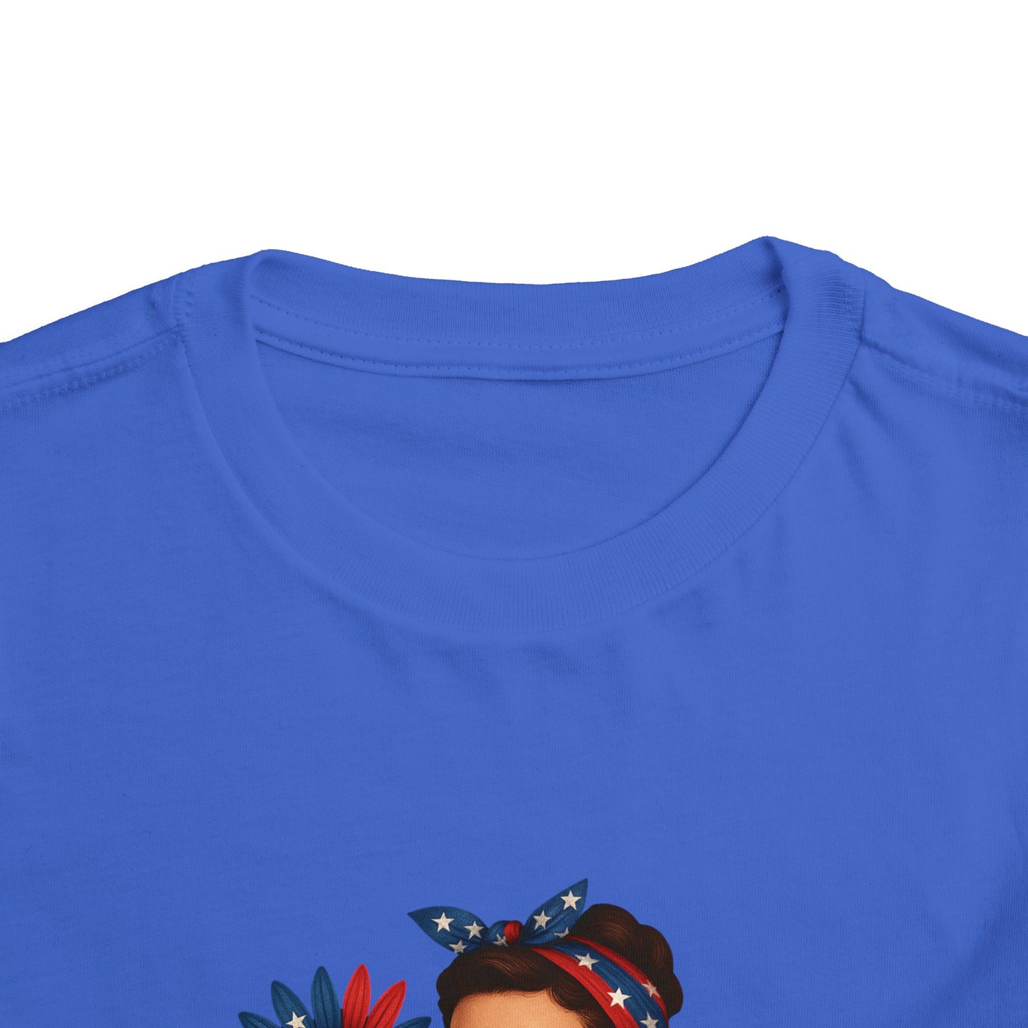 Toddler Tee All American Girl Patriotic Floral Shirt
