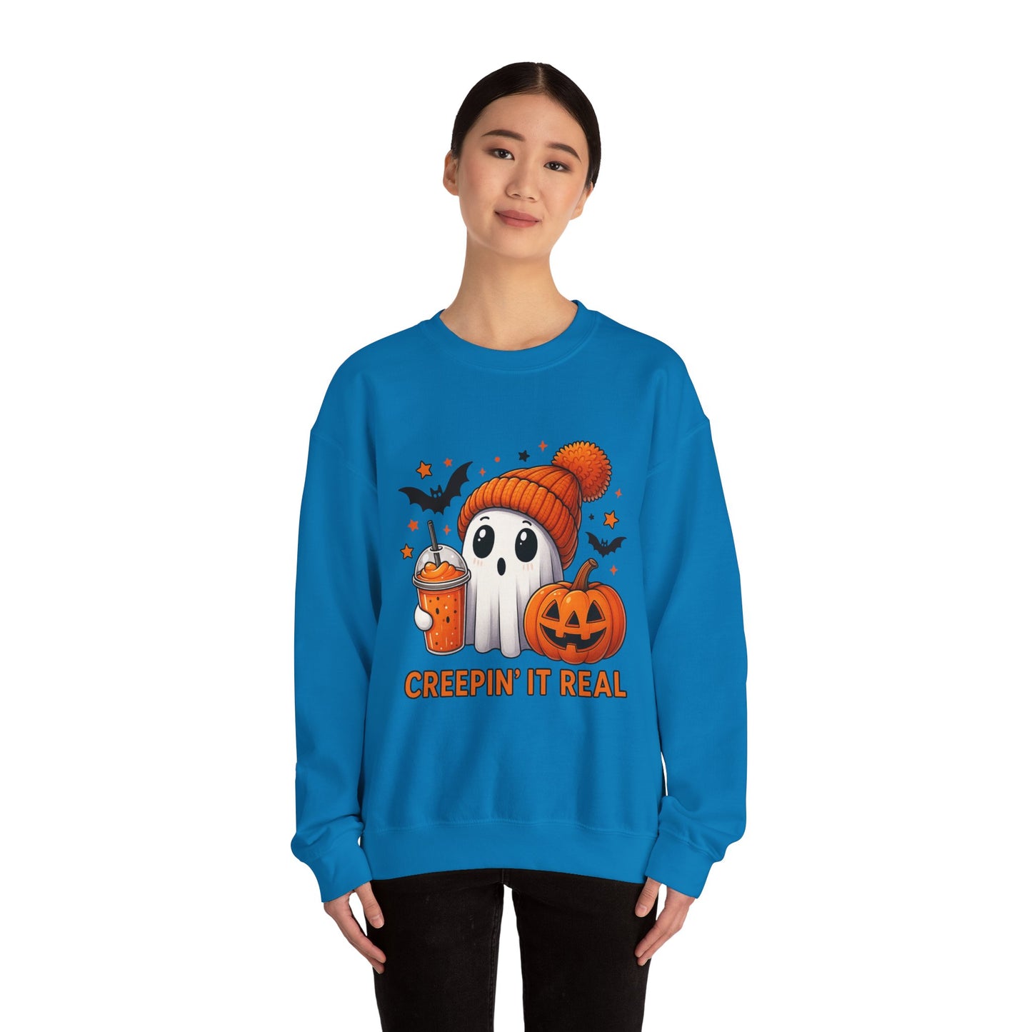Creepin' It Real Ghost Halloween Sweatshirt