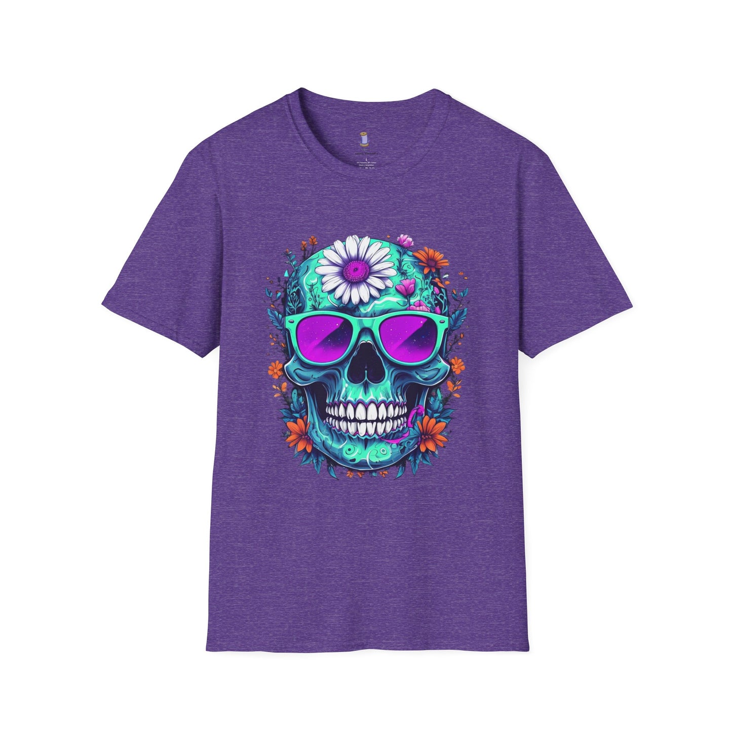 Vibrant Skull Graphic Tee, Edgy Unisex T-Shirt, Festival Wear, Vintage Inspired Tops, Halloween Must-Have, Cool Casual Style