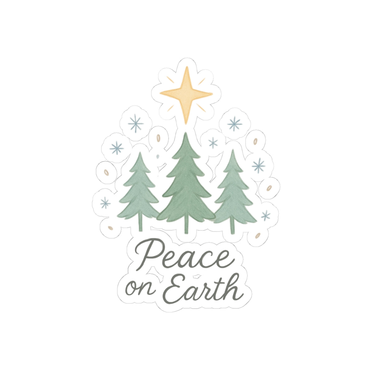 Peace on Earth Christmas Sticker