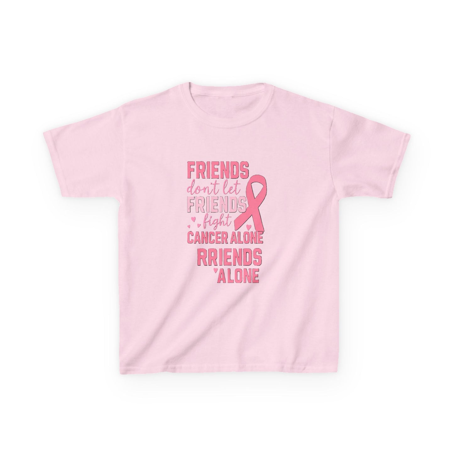 Friends Fight Cancer Alone Tee - Pink Ribbon Kids Shirt