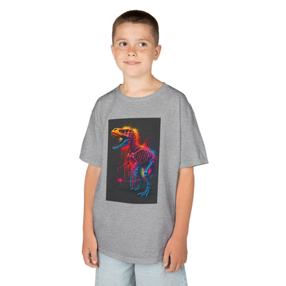 Kids Dinosaur Glow Tee, Fun Kids T-Shirt, Dino Shirt for Kids, Birthday Gift, Unique Kids Clothing, Animal Lover Apparel