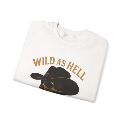 Wild As Hell Skull Cowboy Men's  Sweatshirt