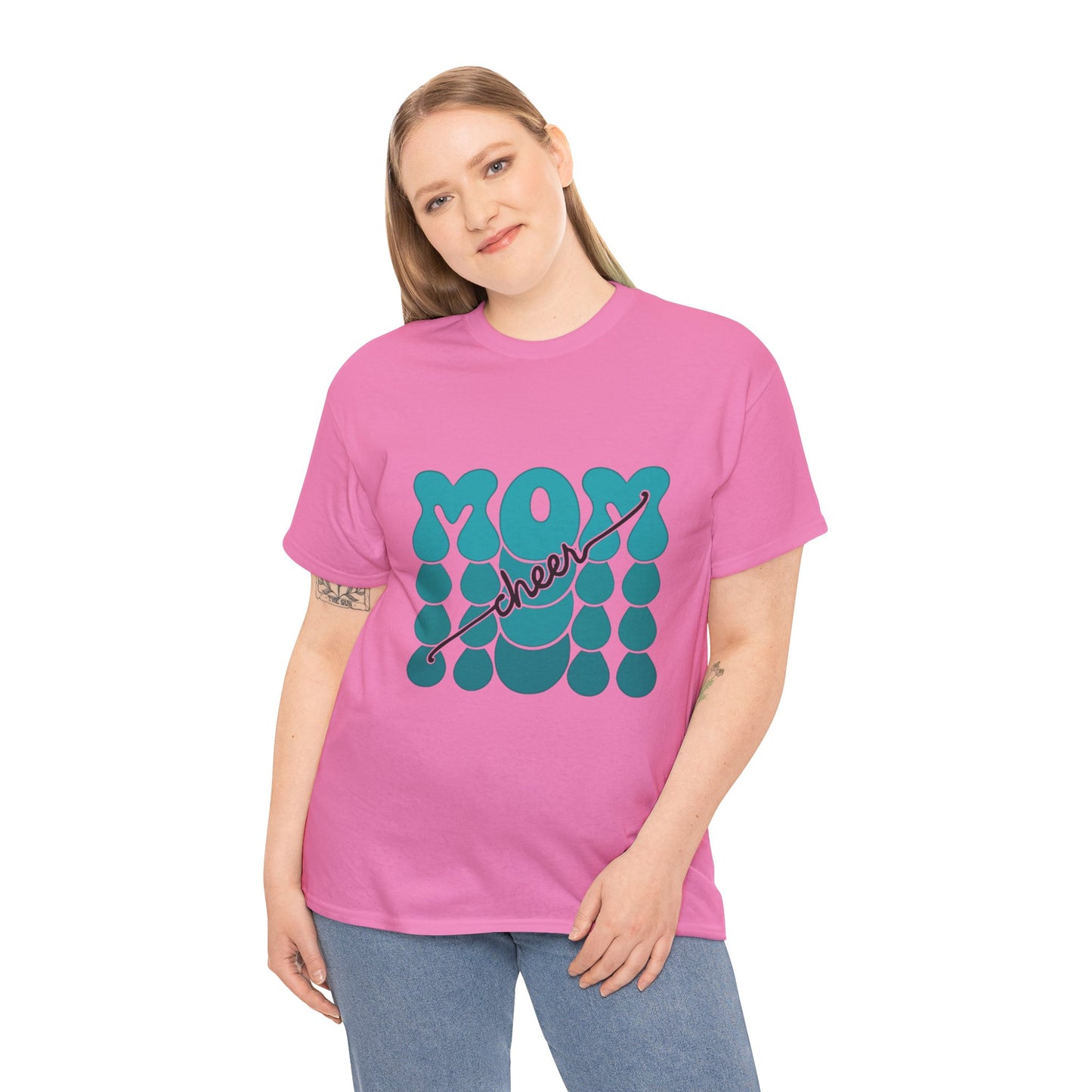 MOM Cheer – Turquoise Spirit Tee