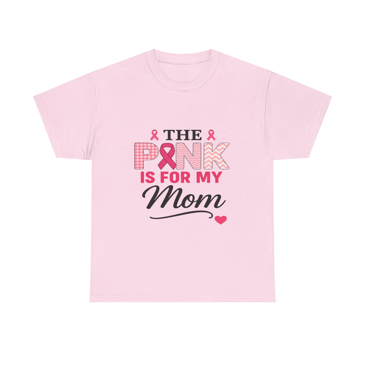 Mom's Strength: Pink Ribbon Breast Cancer Awareness Tee