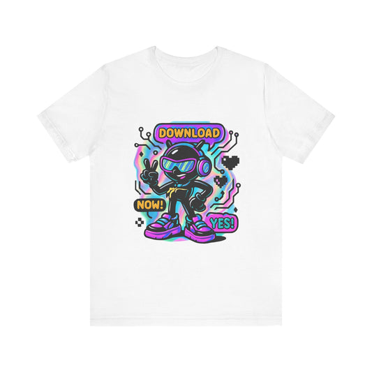 Download Now! Retro Gamer Alien T-Shirt — Neon Vaporwave Gaming Tee