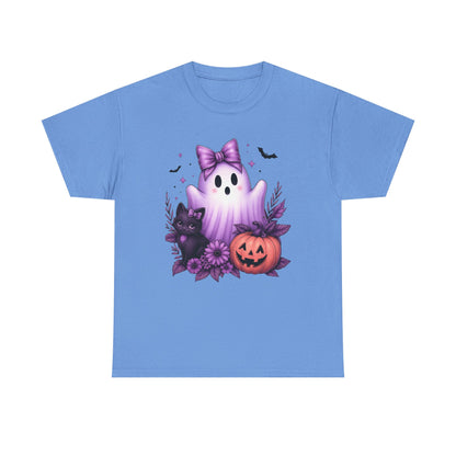Pastel Halloween Ghost Cat Tee