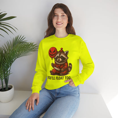 Creepy Clown Raccoon Halloween Sweatshirt