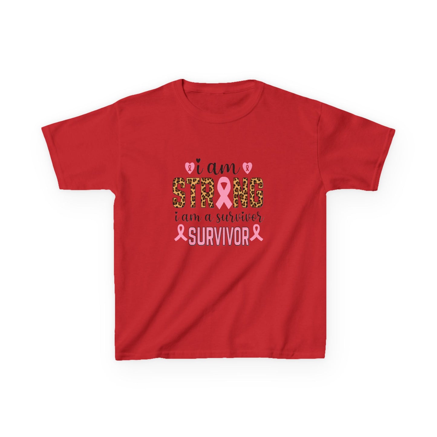 Breast Cancer Awareness Dinosaur Tee - I Am Strong Survivor