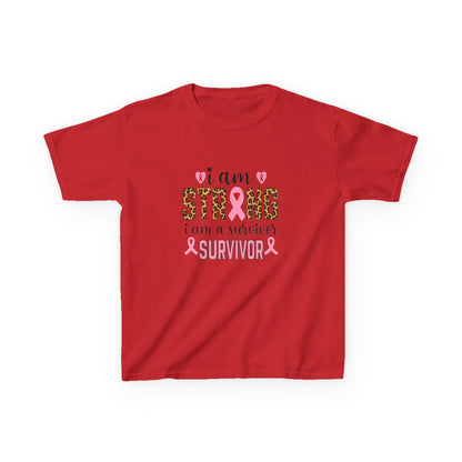 Breast Cancer Awareness Dinosaur Tee - I Am Strong Survivor