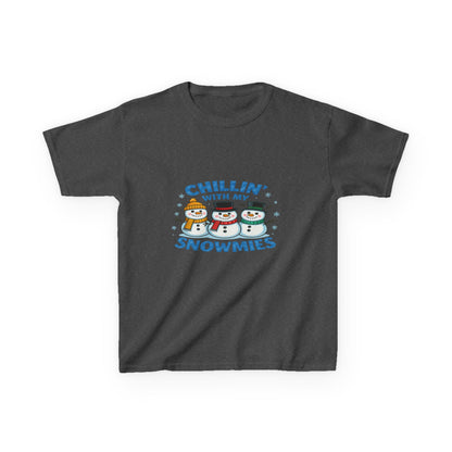 Chillin' with My Snowmies Christmas Tee - Kids Holiday Shirt