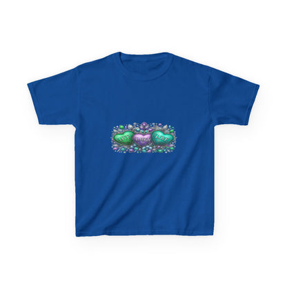 Live Laugh Love Dinosaur Heart Kids Christmas Tee