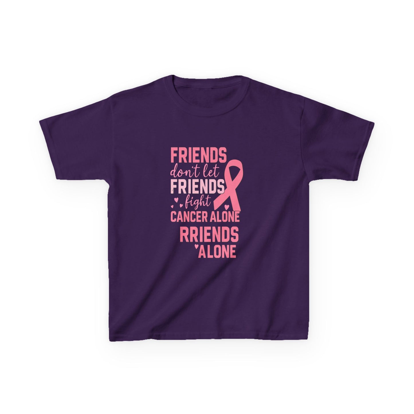Friends Fight Cancer Alone Tee - Pink Ribbon Kids Shirt