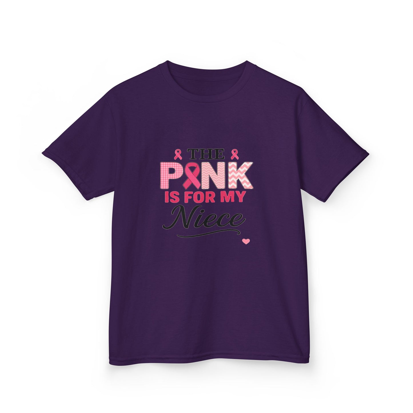 Pink Ribbon Niece Christmas Dino Tee
