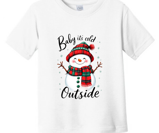 Snowman Baby It's Cold OutsideKid T-Shirt