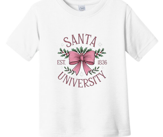 Santa University Christmas Kid T-Shirt