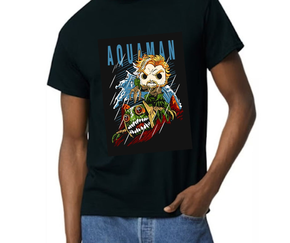 Aquaman Adult Black T-Shirt