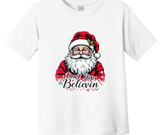 Don't Stop Believing Santa Kid T-Shirt