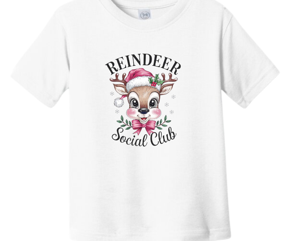 Reindeer Social Club Christmas Kid T-Shirt